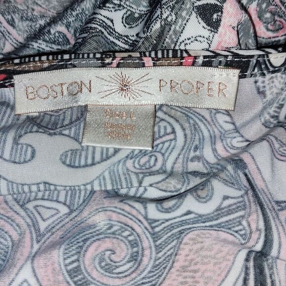 Boston Proper embellished collar tunic Sz L - Picture 6 of 6